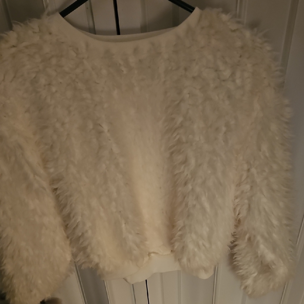Fluffy Cream Sweater